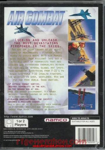 Air Combat (US) box cover back